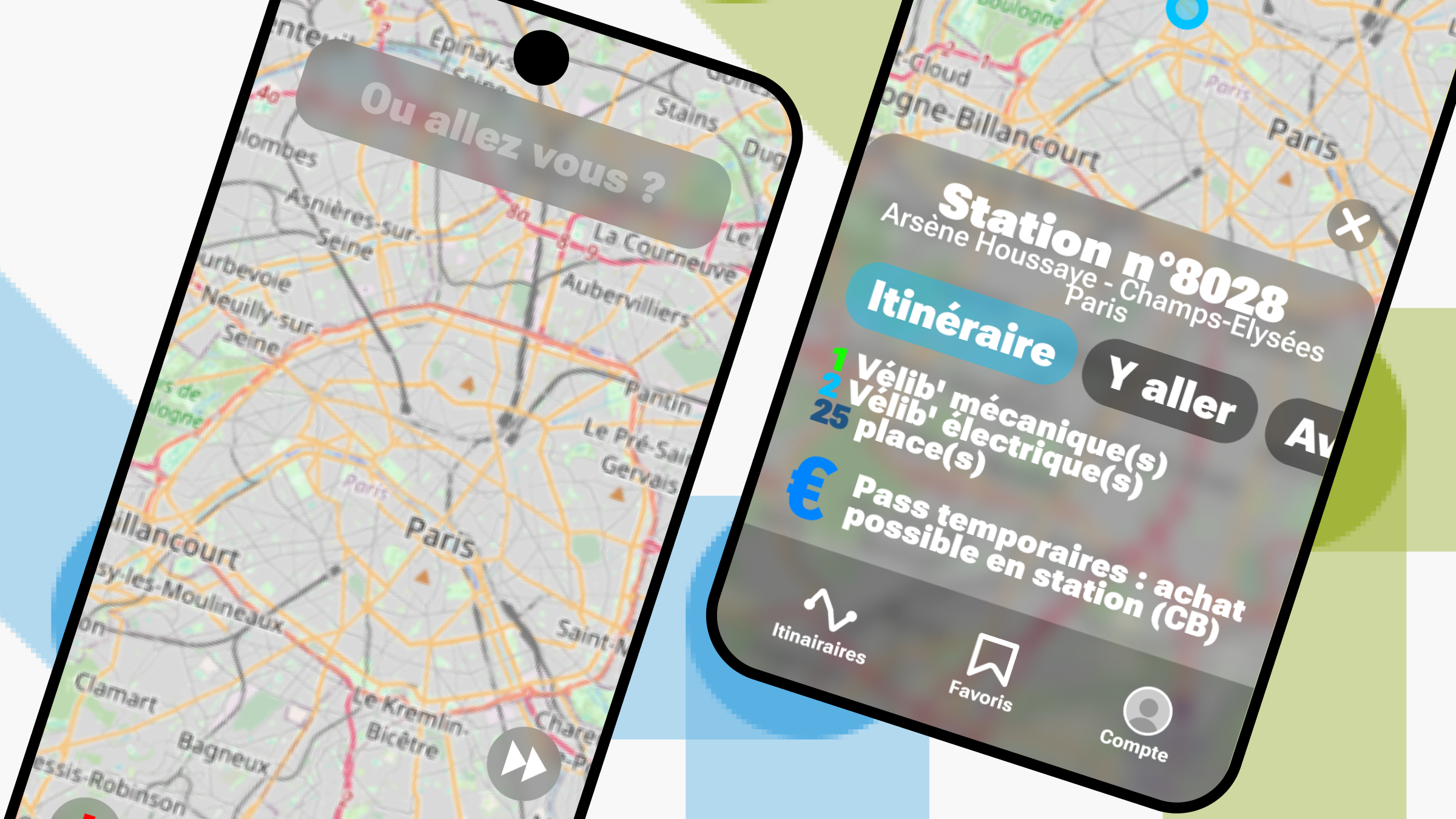 Screenshots of the app